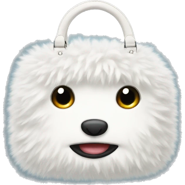 white fluffy handbag emoji