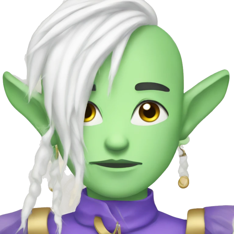 serious boy with earrings emoji