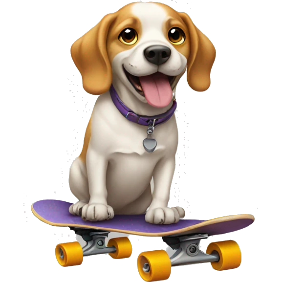 Dog on a skateboard emoji