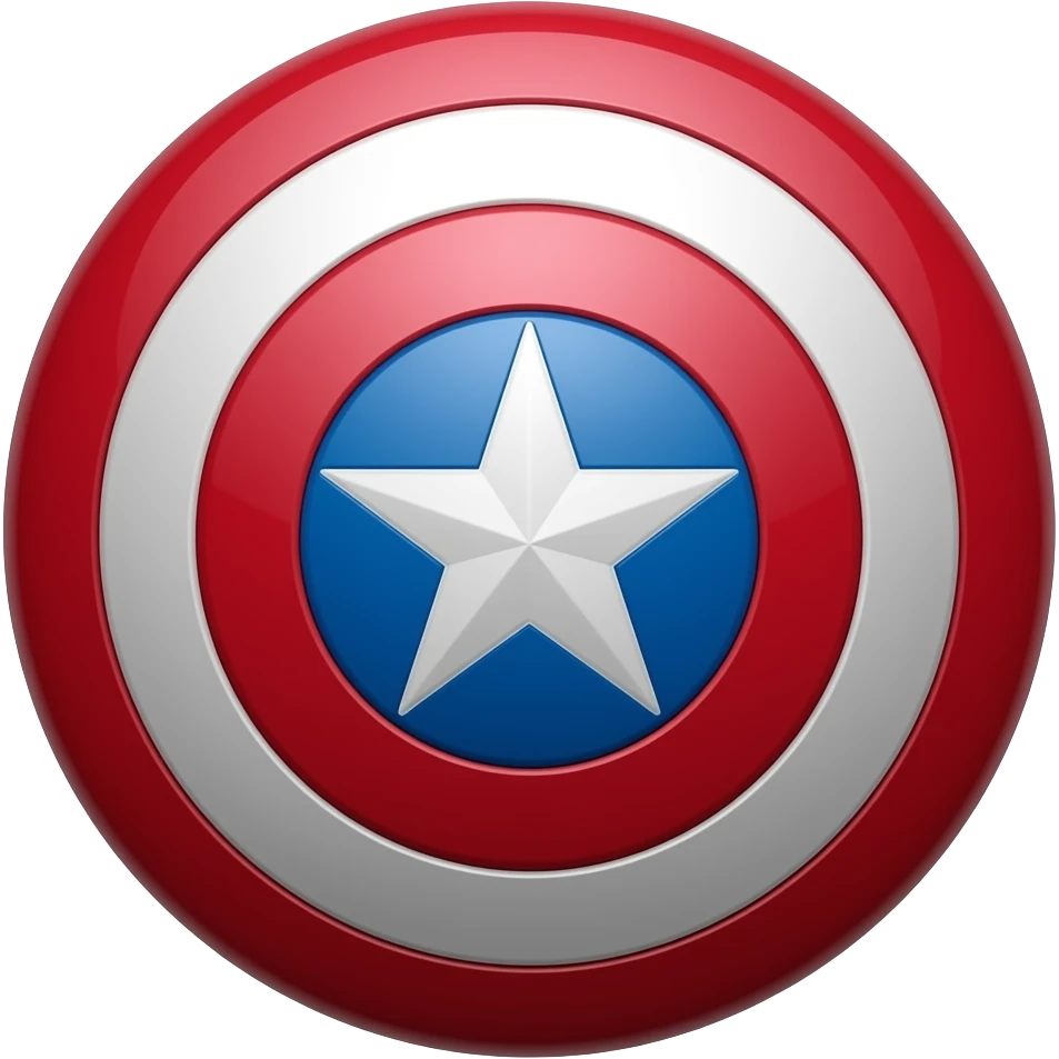 Captain america sheild with thor hammer emoji
