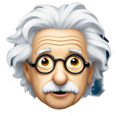 albert einstein star form glasses emoji