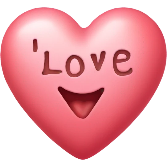 Heart with text I love you emoji