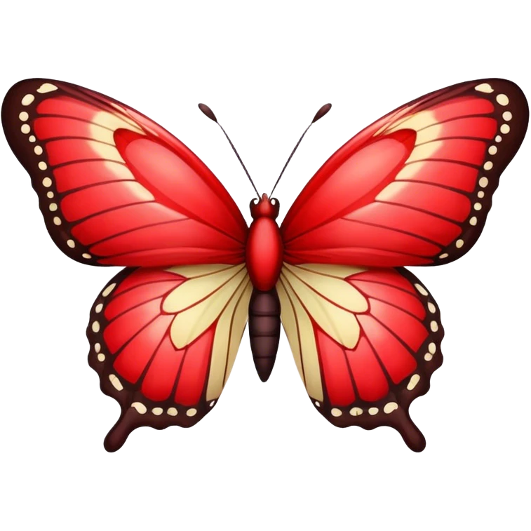 butterfly with red wings  emoji