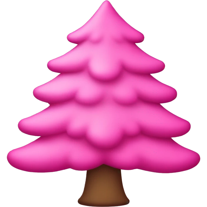 Pink Christmas tree emoji