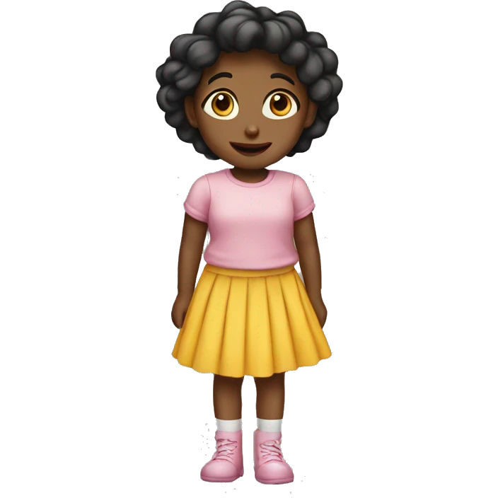 little girl skirt emoji