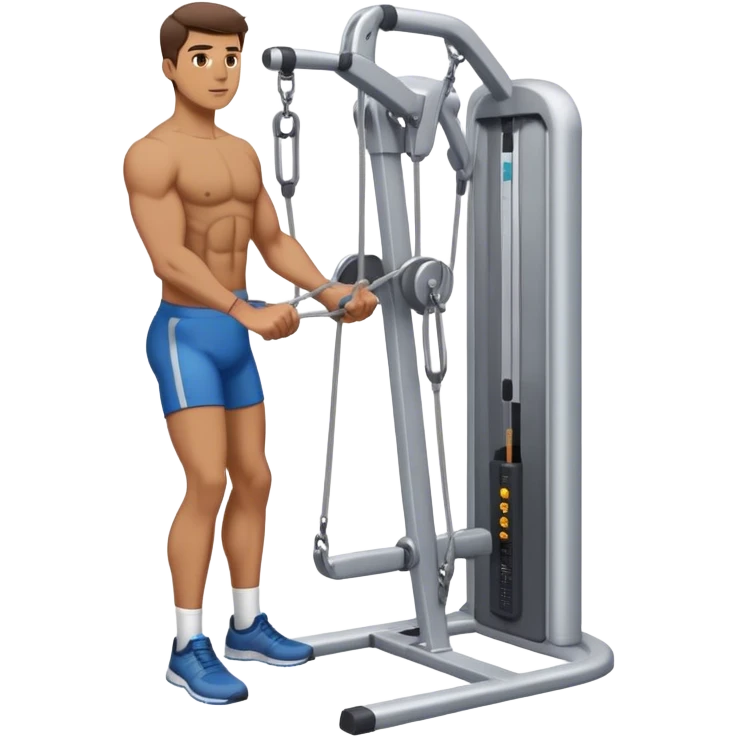 standing man hip abduction cable machine exercise emoji