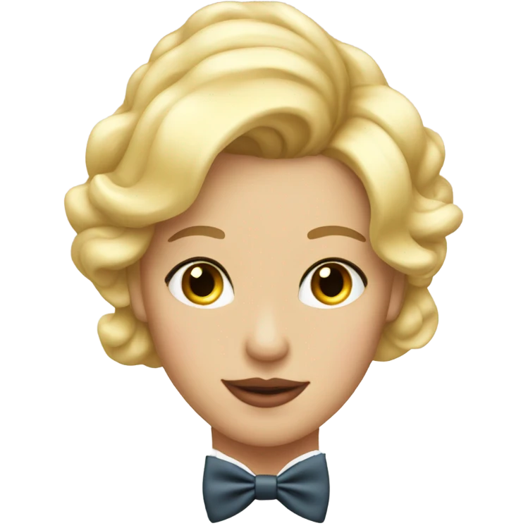 coquette blonde with papion emoji