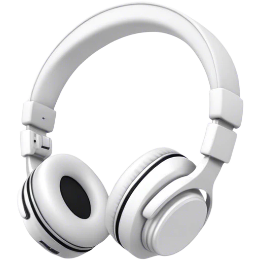 White aesthetic headphones emoji