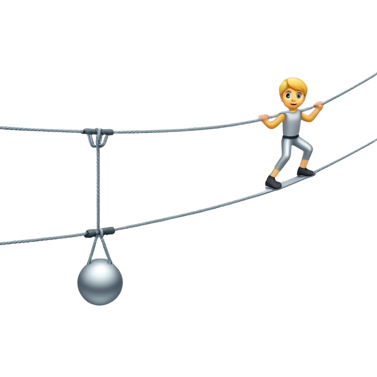 tightrope between two things
 emoji