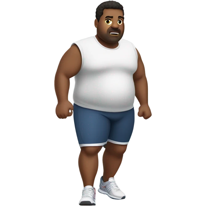 Fat guy running emoji