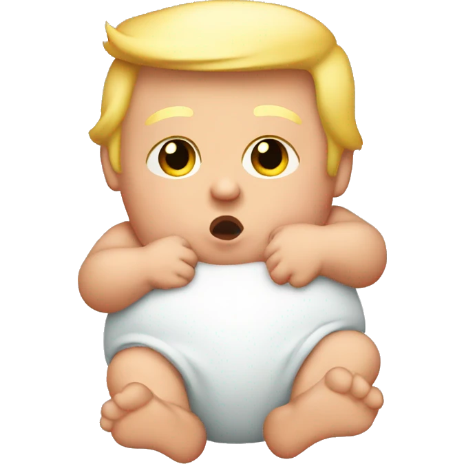 Trump with a baby  emoji
