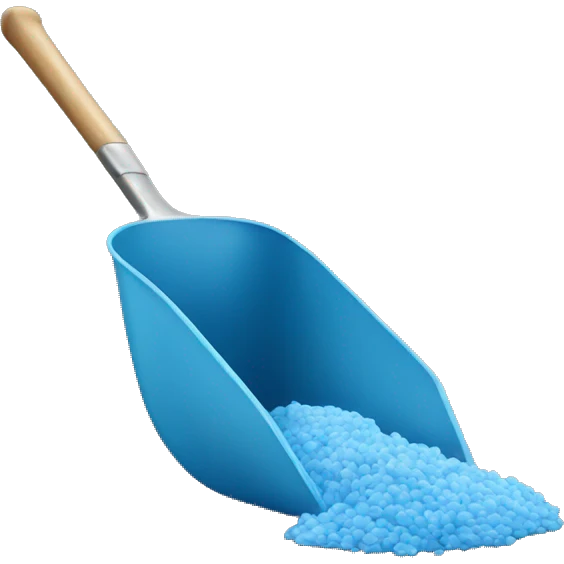 blue scoop emoji