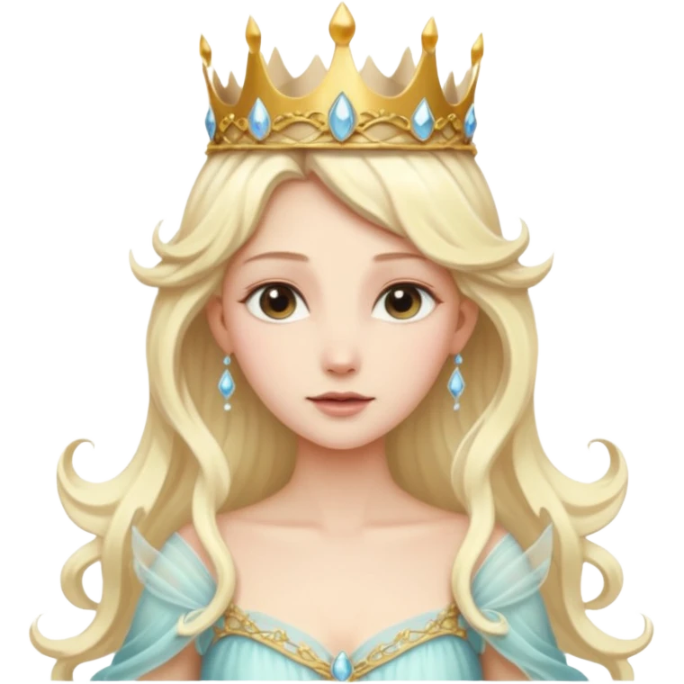 A pale blonde ethereal fairy queen emoji