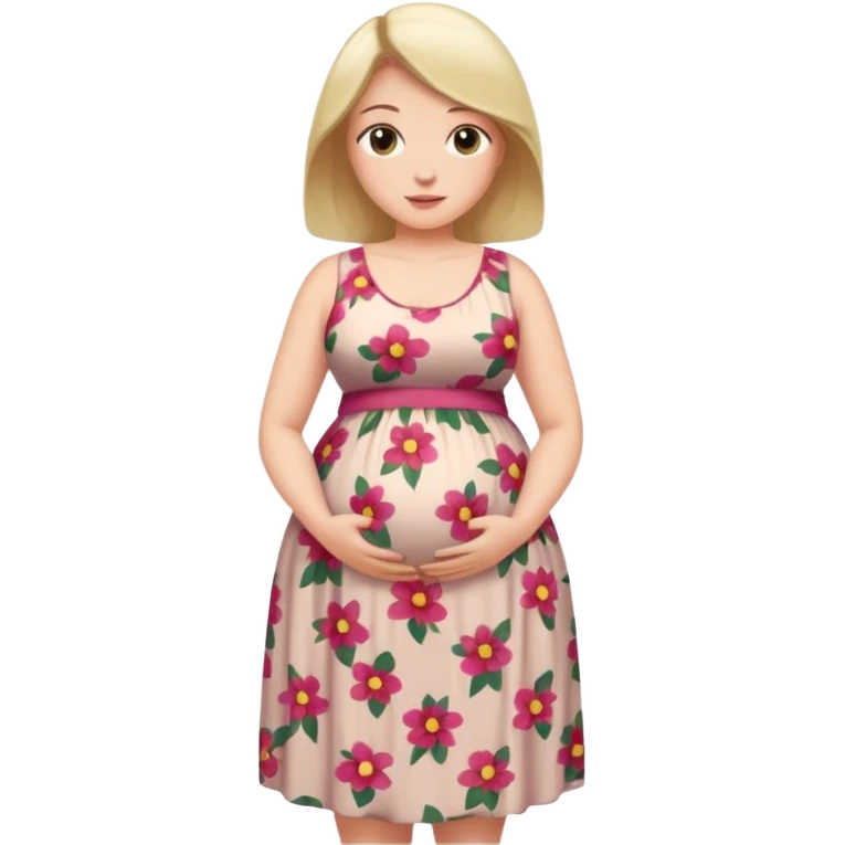 woman with abnormally large belly emoji