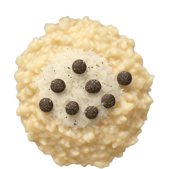 Creamy risotto with truffle emoji