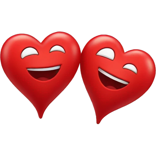 Two red hearts spinning emoji