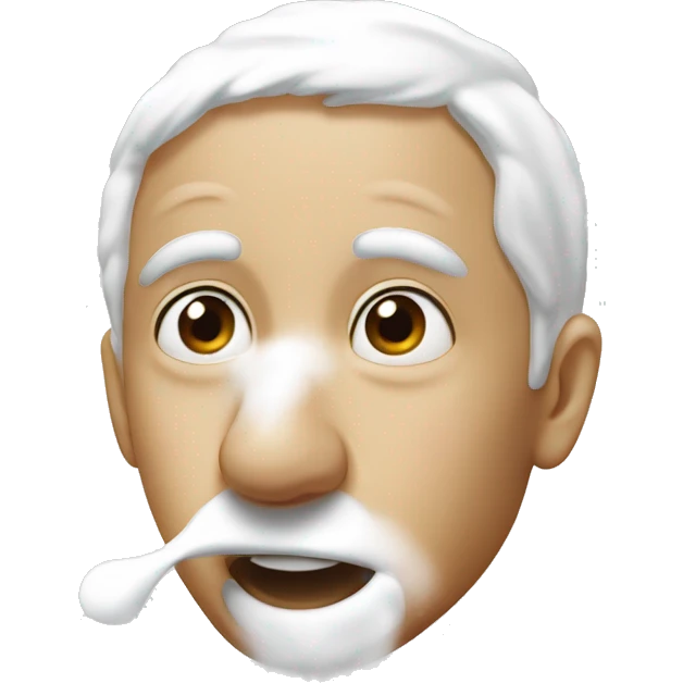 Nose sniffing powdered sugar emoji