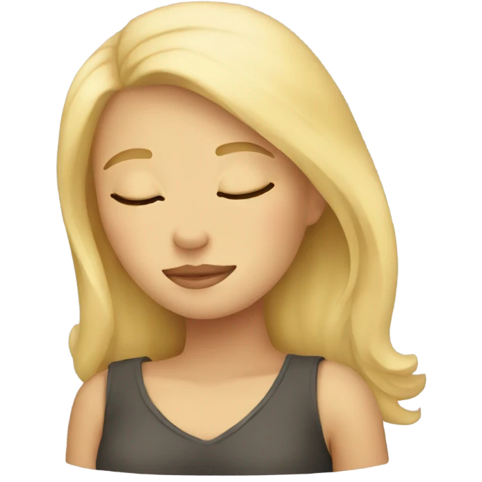 Blond girl sleeping emoji