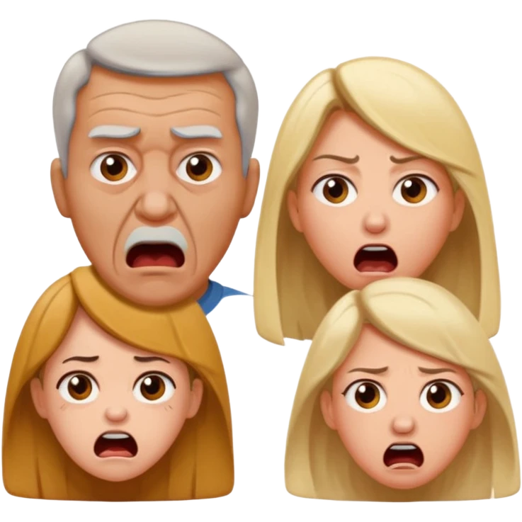 HAZ UNA FAMILIA GRITANDO, MI NOVIA, MI OPAPA. MI MAMA Y YO. CARA DE GRITOS FUERTEES. QUE SE NOITE QUE GRITAN MOLKESTOS emoji