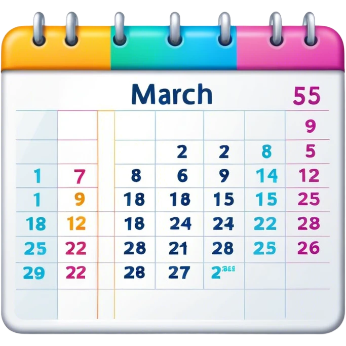 Calendar with march 5 emoji