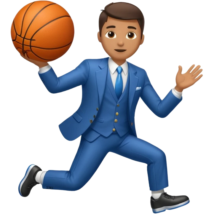 basketball coach flying on a rocket emoji