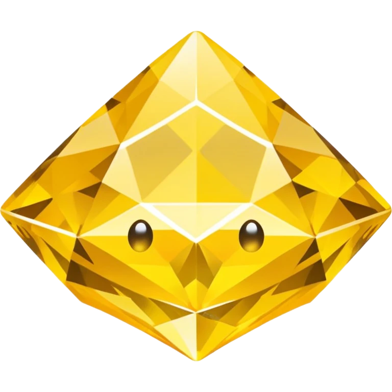 Keep the original emoji style and shape exactly the same.
Change the diamond color to a bright yellow.
Flat emoji style, clean vector look, no extra elements, no text, transparent background. emoji