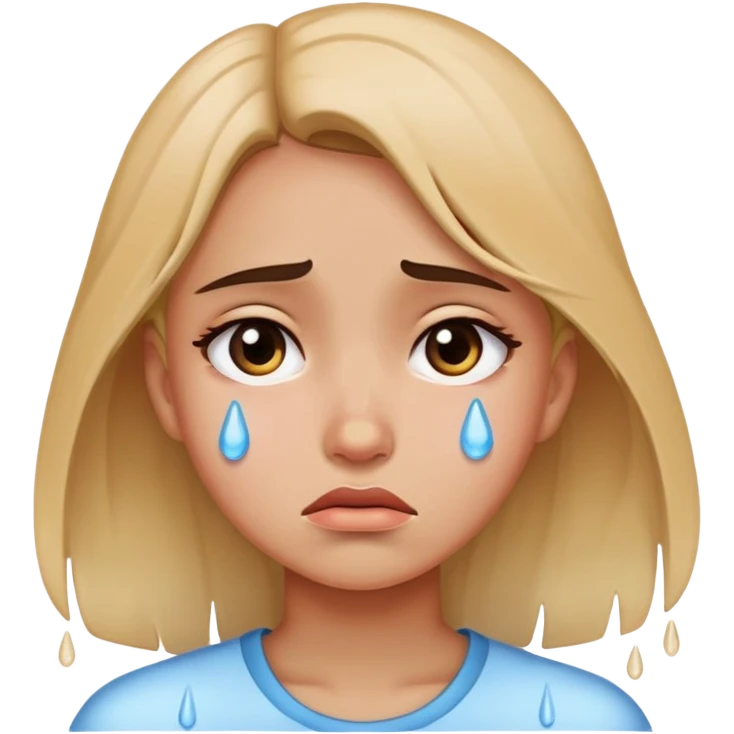 Girl cry emoji