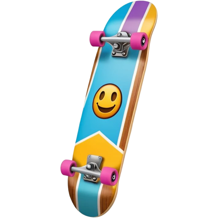 colorful skateboard vertical emoji