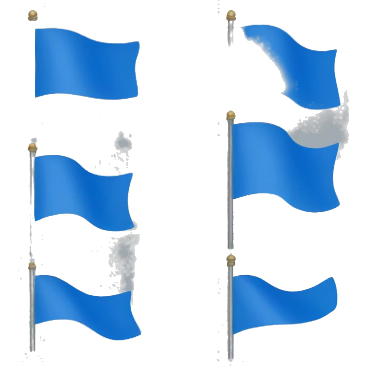 Blue flag emoji
