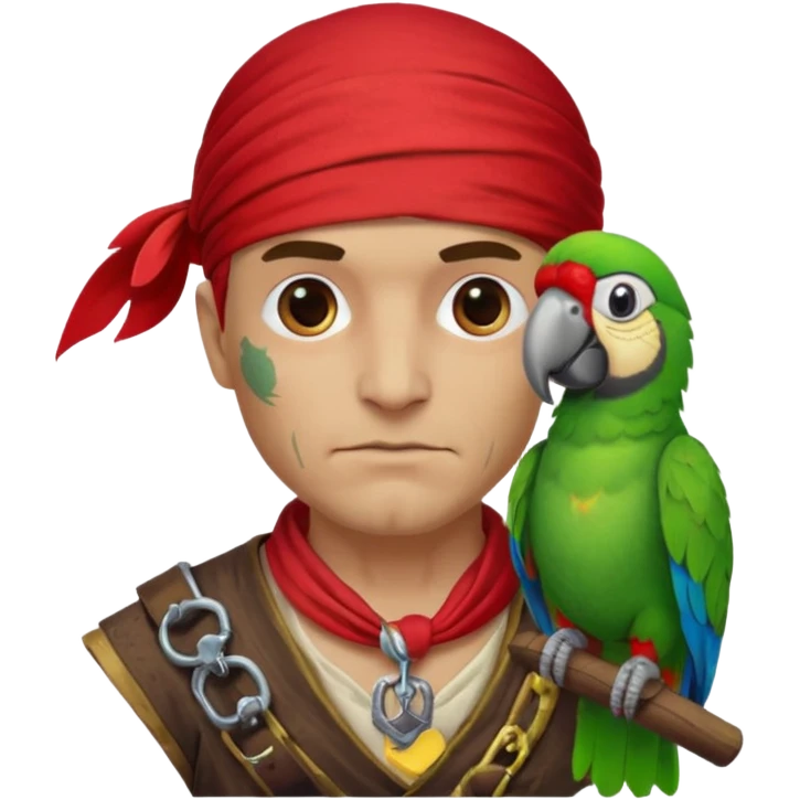 pirate and parrot emoji