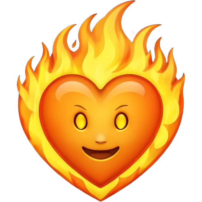 fireheart with letter A emoji