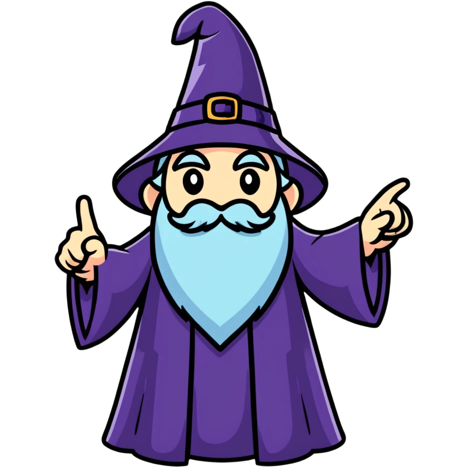 wizard pointing emoji