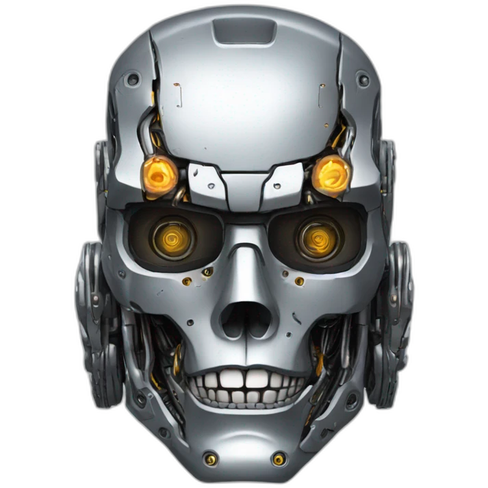Cyborg terminator head emoji