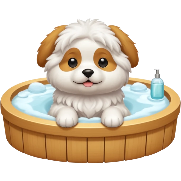 dog relaxing spa emoji