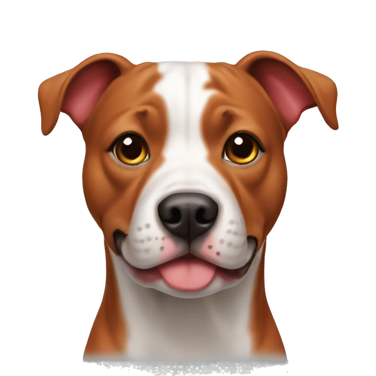 Red and white Staffy  emoji