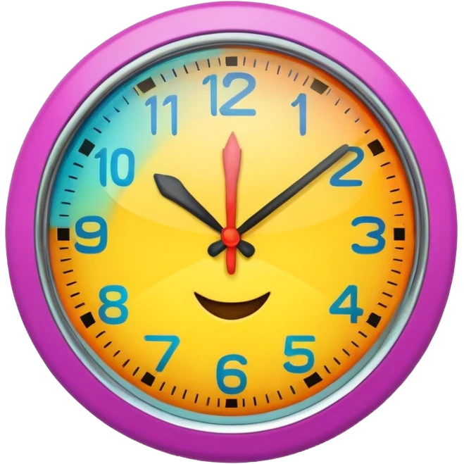 Only color clock emoji circle  emoji
