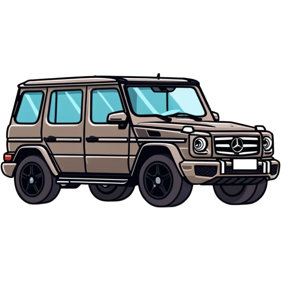 Karen driving a small black Mercedes Benz SUV ￼ emoji