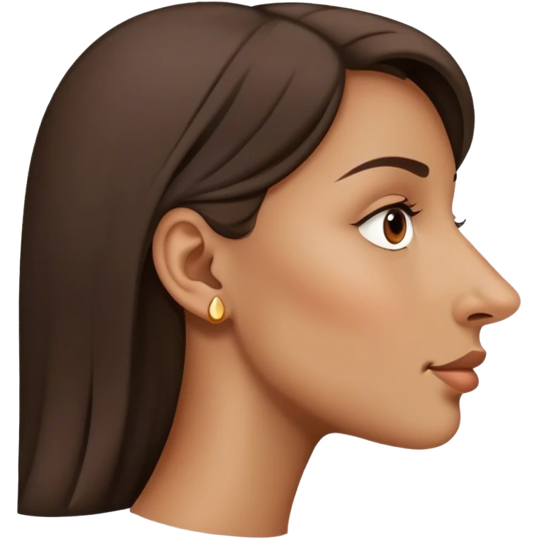 Woman with big hooked nose side profile  emoji