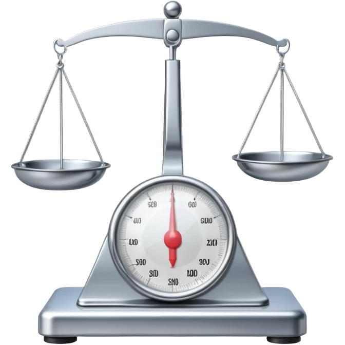 The internet  on a weighing scale emoji