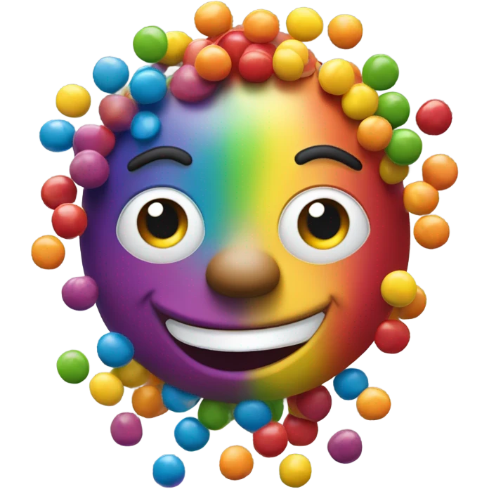 Skittle person farting rainbows  emoji