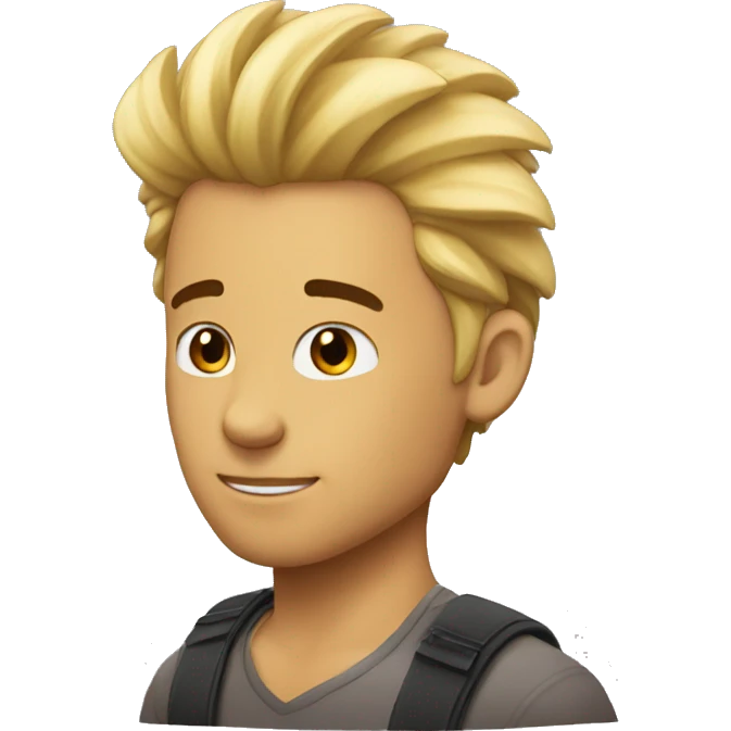 Chico con pelo blanco  emoji