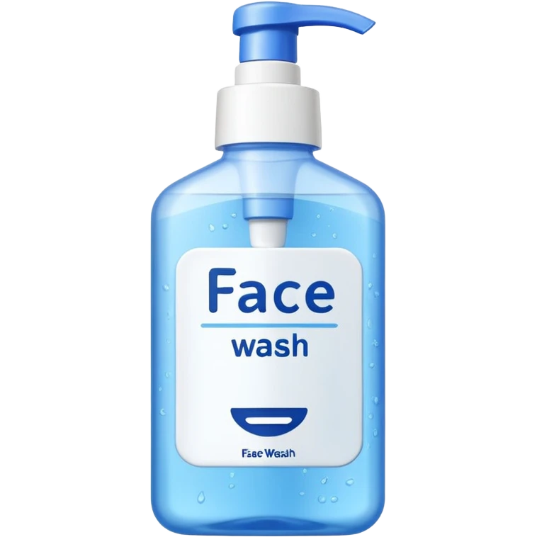 nettoyant visage avec ecriture "nettoyant visage" emoji
