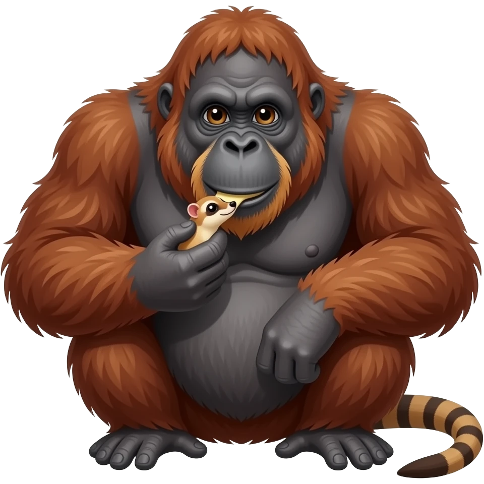 Orangutan eat mongo emoji