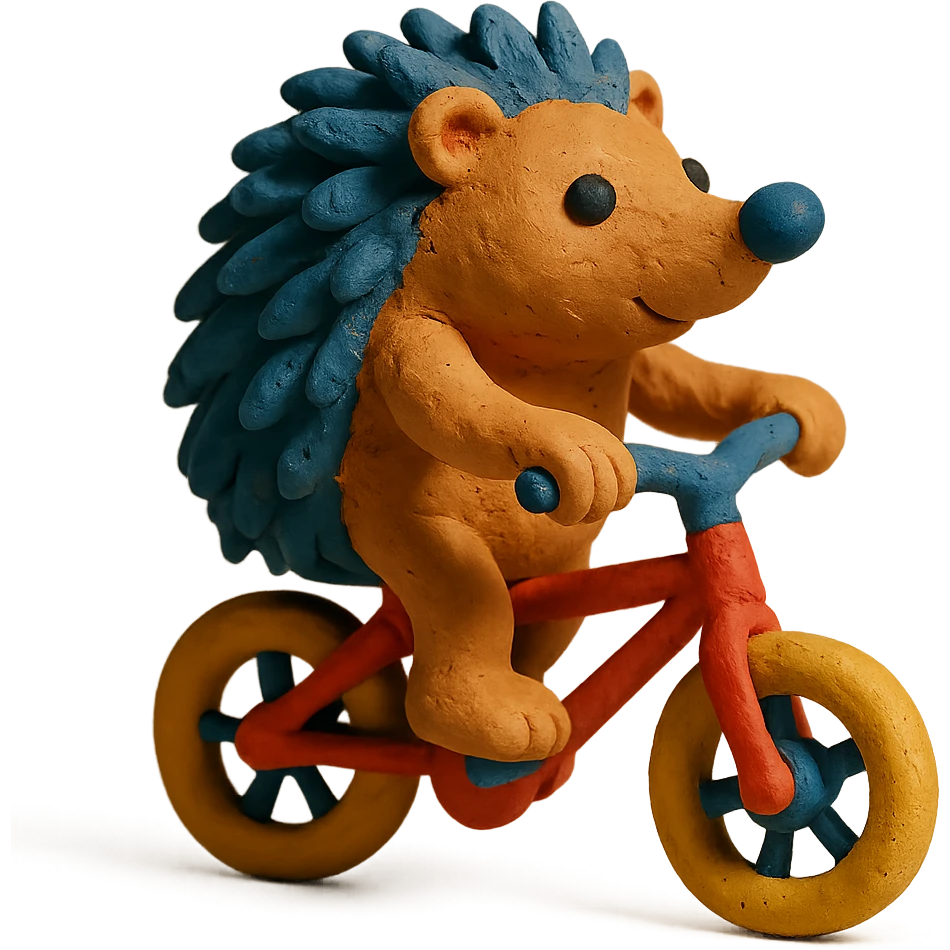 hedgehog riding a bicycle emoji