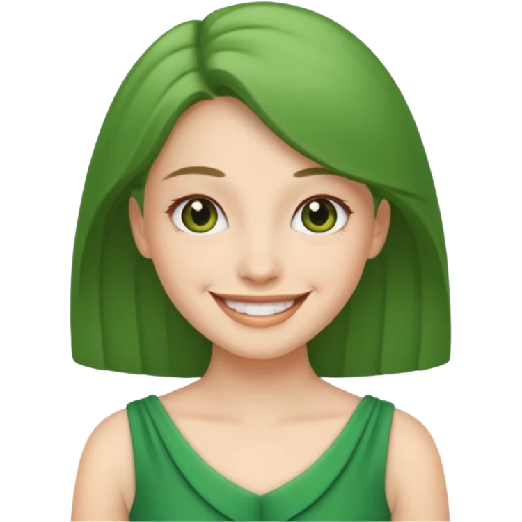 green dress character. emoji