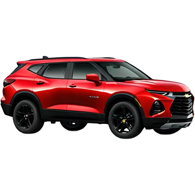 A single 2020 Red Chevrolet Blazer with black wheels and accents emoji