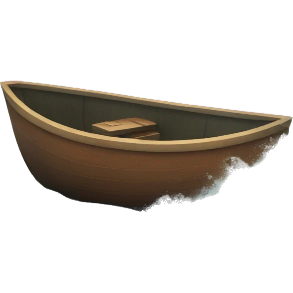 small boat in stormy ocean emoji