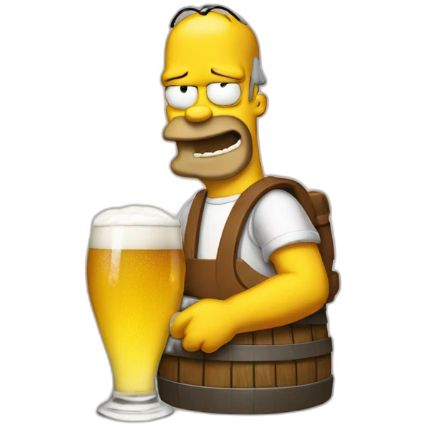 Homer qui bois de la biere emoji