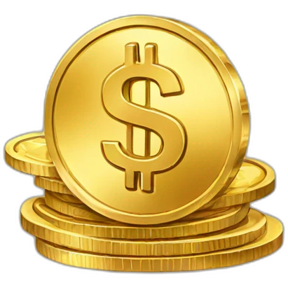 gold dollar sign emoji