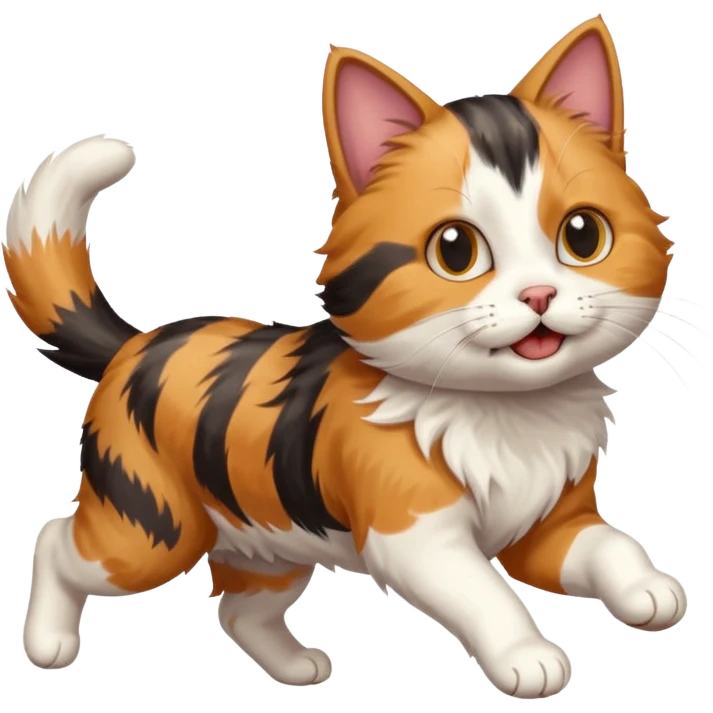 Cat Running Away from Dog emoji